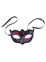 Geometric Carnival Eye Mask with Ribbon Tie