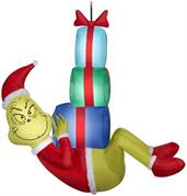 4 Foot Dr. Seuss The Grinch Hanging with Presents Light Up Christmas Inflatable Lawn Decoration