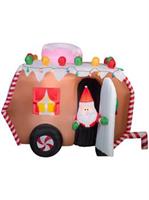 Gingerbread Trailer Animated Inflatable Airblown Decor