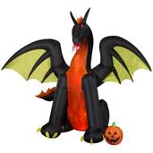 Animated Fire & Ice Dragon 9 Ft. 4 Ft. Airblown In