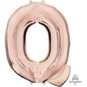 Jumbo Rose Gold Letter 32" Foil Balloon - Q