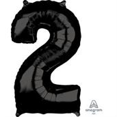 Black 26" Number Foil Balloon - 2