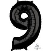 Black 26" Number Foil Balloon - 9