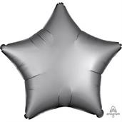 Luxe Sateen 19" Foil Star Balloon - Platinum