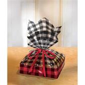 Buffalo Plaid Cello Bag and Treat Tray (2)