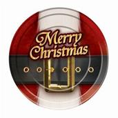 Santa's Belt Christmas Dessert Plates (8)
