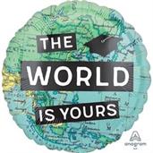 The World Awaits Graduation 17" Foil Balloon