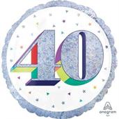 Here's To Your Birthday Foil Balloon - 40