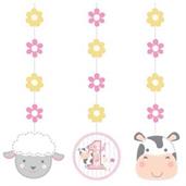 Sweet Farmhouse 1st Birthday Hanging Decorations