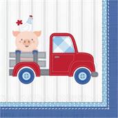 Charming Farmhouse Birthday Lunch Napkins (16)