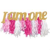Pink & Gold High Chair Fringe Banner