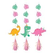 Girls Dino-Roar Iridescent Hanging Decorations