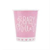 Pink Hearts Baby 9oz Paper Cup (8)