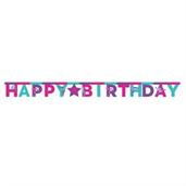 Gymnastics Party Happy Birthday Banner