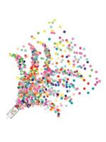 Black and Silver Push Up Confetti Poppers(8 Pack)