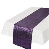 Purple Sequined Table Runner (Each)