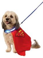 Pet Superman Pet Cape with Light up Collar and Lea