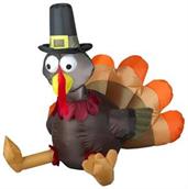 3 Foot Harvest Turkey Light Up Thanksgiving Inflatable Lawn Decoration