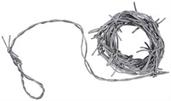 Silver Barbed Wire Garland