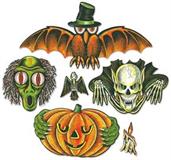 Vintage Halloween Totem Pole Cutouts