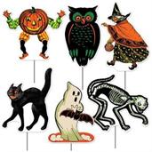 Plastic Vintage Halloween Yard Signs