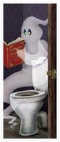 Ghost Restroom Door Cover