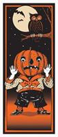 Vintage Halloween Door Cover