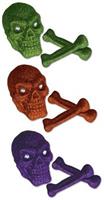 Glittered Plastic Skull & Bones