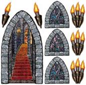 Stairway, Window & Torch Props