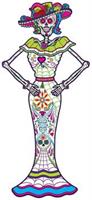 Jointed Day Of The Dead Female Skeleton