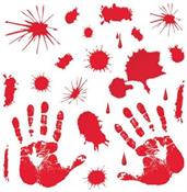 Bloody Handprint Clings