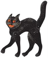 Vintage Halloween Jointed Scratch Cat
