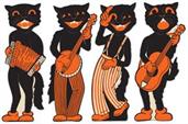 Vintage Halloween Scat Cat Band Cutouts