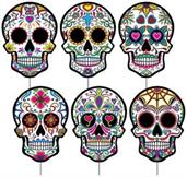Plastic DOD Sugar Skull Yard Signs