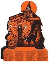 Vintage Hllwn Witch Fortune Wheel Game