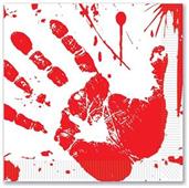 Bloody Handprints Luncheon Napkins