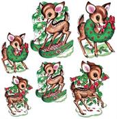 Vintage Christmas Reindeer Cutouts