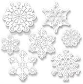 Clear Plastic Die-Cut Snowflakes