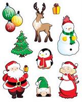 Santa & Friends Clings