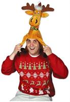 Plush Christmas Moose Hat