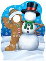 Gingerbrd Man&Snowman Phto Prop Stand-Up