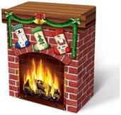 3-D Christmas Fireplace Prop