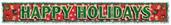 Metallic Happy Holidays Fringe Banner