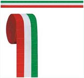FR Red, White & Green Crepe Streamer