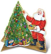 3-D Santa w/Tree Centerpiece