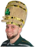 Plush Shamrock Beer Barrel Hat