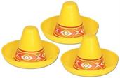 Miniature Yellow Plastic Sombrero