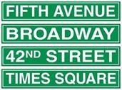 New York City Street Sign Cutouts