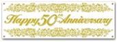 "50th" Anniversary Sign Banner