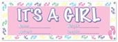 It's A Girl Sign Banner